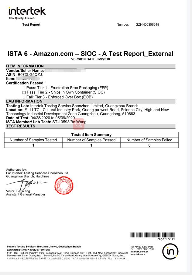 Amazon sioc a test report external
