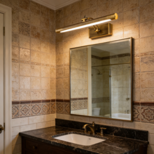 MW2606-A Vintage Brass LED Picture & Vanity Light - Adjustable Linear Wall Lamp for Bathroom Mirrors and Artwork