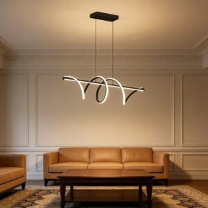 MP0169-1BK Modern Dynamic Wave LED Pendant Light
