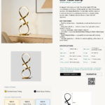 MT0169-102 Infinity Spiral LED Table Lamp Full Specification Sheet